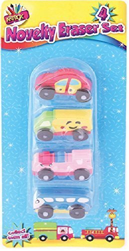 Tallon Packung mit 4 Fahrzeugen Neuheit Radiergummi Set Tallon Packung mit 4 Fahrzeugen Neuheit Radiergummi Set von Tallon