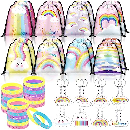 Talltalk Regenbogen-Partygeschenk-Set, 48-teilig, 16 Wolken, Pastellfarben, Kordelzug, Rucksack, Leckereien, Snacks, Süßigkeitentüten, 16 Wolken, Gummi-Armband, 16 Schlüsselanhänger für Talltalk Regenbogen-Partygeschenk-Set, 48-teilig, 16 Wolken, Pastellfarben, Kordelzug, Rucksack, Leckereien, Snacks, Süßigkeitentüten, 16 Wolken, Gummi-Armband, 16 Schlüsselanhänger für von Talltalk