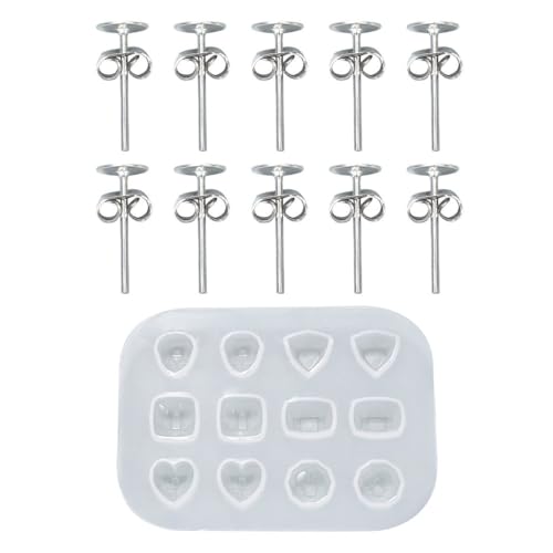 Taloit Silikonformen für Ohrringe, Ohrstecker, Kunstharz, Schmuck, Epoxid-Gussformen mit Ohrsteckern, Ohrring-Verschlüssen für Harz, Epoxidharz, Basteln, Basteln Taloit Silikonformen für Ohrringe, Ohrstecker, Kunstharz, Schmuck, Epoxid-Gussformen mit Ohrsteckern, Ohrring-Verschlüssen für Harz, Epoxidharz, Basteln, Basteln von Taloit