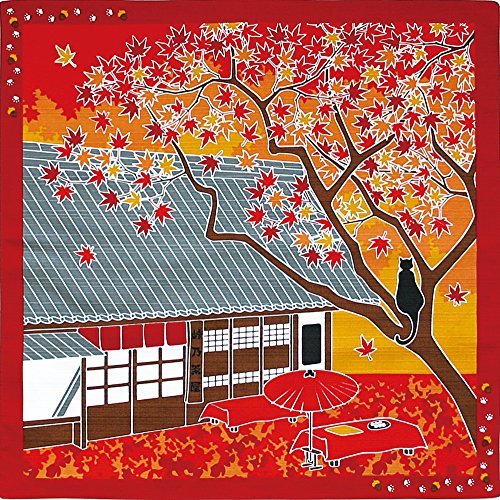Furoshiki Kleine Grose%¶ÝÏ% Japanische Geschenkpapier%¶ÝÏ% Reisen-Cat %ÀÞÌÞٸ«°Ã%Autumn Leaves Momiji November von Tama no osanpo