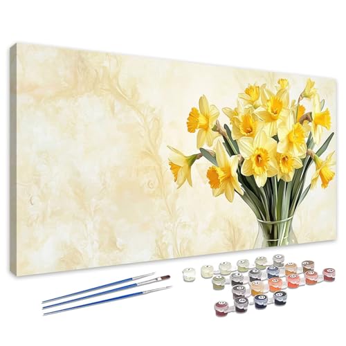 Malen Nach Zahlen Blume, Malen Nach Zahlen Kinder ab 7 Gelb Paint by Numbers Adult, DIY Ölgemälde Basteln Erwachsene mit Pinseln und Acrylfarben für Home Deko, Geschenke für Frauen 20x40cm 4L-603 Malen Nach Zahlen Blume, Malen Nach Zahlen Kinder ab 7 Gelb Paint by Numbers Adult, DIY Ölgemälde Basteln Erwachsene mit Pinseln und Acrylfarben für Home Deko, Geschenke für Frauen 20x40cm 4L-603 von Tamalsj