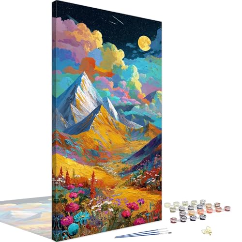 Malen Nach Zahlen Erwachsene Berg, Malen Nach Zahlen Farbe Paint by Numbers, DIY Set Erwachsene Leinwand Ölgemälde mit Pinseln und Acrylfarben für Zimmer Deko, Geschenke für Frauen 40x80cm 4L-1303 Malen Nach Zahlen Erwachsene Berg, Malen Nach Zahlen Farbe Paint by Numbers, DIY Set Erwachsene Leinwand Ölgemälde mit Pinseln und Acrylfarben für Zimmer Deko, Geschenke für Frauen 40x80cm 4L-1303 von Tamalsj