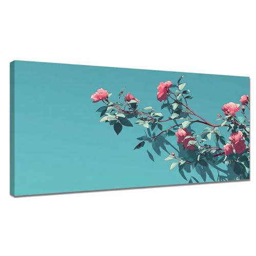 Malen Nach Zahlen Erwachsene Blume, Malen Nach Zahlen Blau Paint by Numbers, DIY Set Erwachsene Leinwand Ölgemälde mit Pinseln und Acrylfarben für Zimmer Deko, Geschenke für Frauen 80x160cm Y3-1057 von Tamalsj