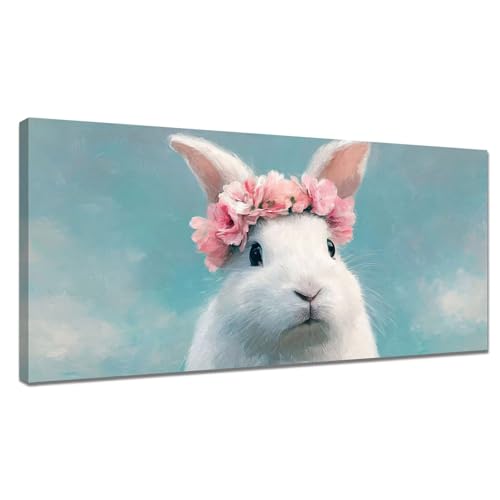 Malen Nach Zahlen Erwachsene Blume, Malen Nach Zahlen Kaninchen Paint by Numbers, DIY Set Erwachsene Leinwand Ölgemälde mit Pinseln und Acrylfarben für Zimmer Deko, Geschenke Frauen 70x140cm Y3-1053 von Tamalsj