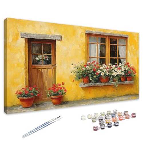 Malen Nach Zahlen Erwachsene Gelb, Malen Nach Zahlen Blume Paint by Numbers, DIY Set Erwachsene Leinwand Ölgemälde mit Pinseln und Acrylfarben für Zimmer Deko, Geschenke für Frauen 30x60cm 4L-883 Malen Nach Zahlen Erwachsene Gelb, Malen Nach Zahlen Blume Paint by Numbers, DIY Set Erwachsene Leinwand Ölgemälde mit Pinseln und Acrylfarben für Zimmer Deko, Geschenke für Frauen 30x60cm 4L-883 von Tamalsj