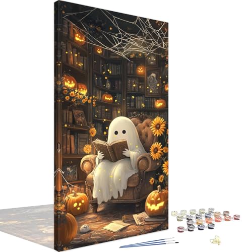 Malen Nach Zahlen Erwachsene Halloween, Malen Nach Zahlen Kürbis Paint by Numbers, DIY Set Erwachsene Leinwand Ölgemälde mit Pinseln und Acrylfarben für Deko, Geschenke für Frauen 30x60cm 4L-1093 Malen Nach Zahlen Erwachsene Halloween, Malen Nach Zahlen Kürbis Paint by Numbers, DIY Set Erwachsene Leinwand Ölgemälde mit Pinseln und Acrylfarben für Deko, Geschenke für Frauen 30x60cm 4L-1093 von Tamalsj