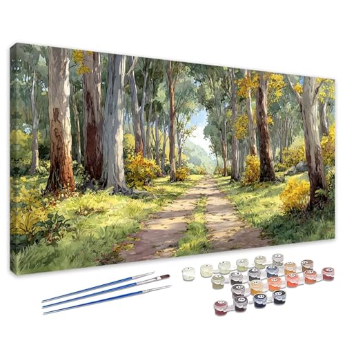 Malen Nach Zahlen Erwachsene Wald, Malen Nach Zahlen Baum Paint by Numbers, DIY Set Erwachsene Leinwand Ölgemälde mit Pinseln und Acrylfarben für Zimmer Deko, Geschenke für Frauen 20x40cm 4L-79 Malen Nach Zahlen Erwachsene Wald, Malen Nach Zahlen Baum Paint by Numbers, DIY Set Erwachsene Leinwand Ölgemälde mit Pinseln und Acrylfarben für Zimmer Deko, Geschenke für Frauen 20x40cm 4L-79 von Tamalsj