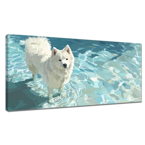 Malen Nach Zahlen Hund, Malen Nach Zahlen Kinder ab 7 Meer Paint by Numbers Adult, DIY Ölgemälde Basteln Erwachsene mit Pinseln und Acrylfarben für Home Deko, Geschenke für Frauen 80x160cm Y3-1054 von Tamalsj