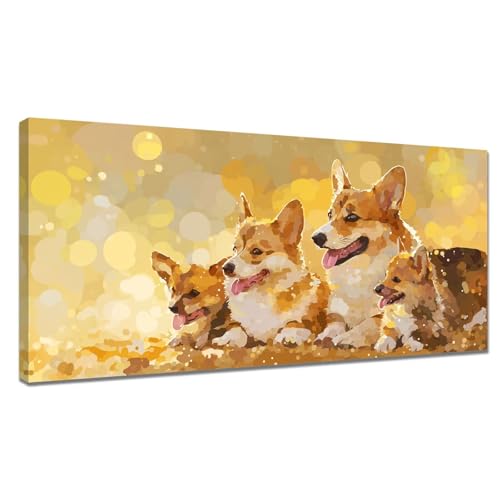 Malen Nach Zahlen Hund, Malen Nach Zahlen Kinder ab 7 Niedlich Paint by Numbers Adult, DIY Ölgemälde Basteln Erwachsene mit Pinseln und Acrylfarben für Home Deko, Geschenke für Frauen 70x140cm Y3-1050 von Tamalsj