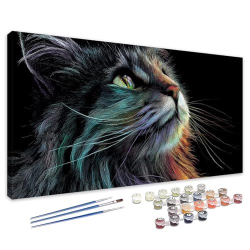 Malen Nach Zahlen Katze, Malen Nach Zahlen Kinder ab 7 Farbe Paint by Numbers Adult, DIY Ölgemälde Basteln Erwachsene mit Pinseln und Acrylfarben für Home Deko, Geschenke für Frauen 20x40cm 4L-429 Malen Nach Zahlen Katze, Malen Nach Zahlen Kinder ab 7 Farbe Paint by Numbers Adult, DIY Ölgemälde Basteln Erwachsene mit Pinseln und Acrylfarben für Home Deko, Geschenke für Frauen 20x40cm 4L-429 von Tamalsj