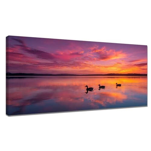 Malen Nach Zahlen Landschaft, Malen Nach Zahlen Kinder ab 7 See Paint by Numbers Adult, DIY Ölgemälde Basteln Erwachsene mit Pinseln und Acrylfarben für Home Deko, Geschenke Frauen 60x120cm Y3-1070 von Tamalsj