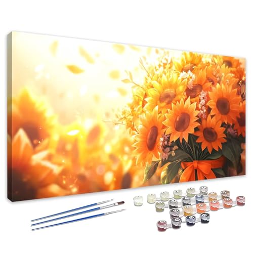 Malen Nach Zahlen Sonnenblume, Malen Nach Zahlen Kinder ab 7 Gelb Paint by Numbers Adult, DIY Ölgemälde Basteln Erwachsene mit Pinseln Acrylfarben für Home Deko, Geschenke für Frauen 20x40cm 4L-708 Malen Nach Zahlen Sonnenblume, Malen Nach Zahlen Kinder ab 7 Gelb Paint by Numbers Adult, DIY Ölgemälde Basteln Erwachsene mit Pinseln Acrylfarben für Home Deko, Geschenke für Frauen 20x40cm 4L-708 von Tamalsj