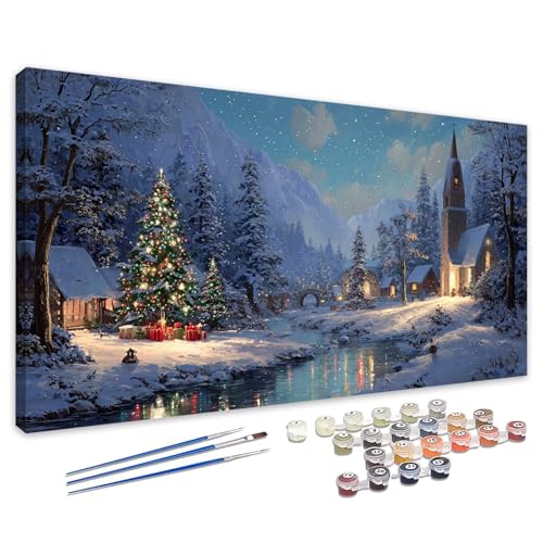 Malen Nach Zahlen Weihnachten 50x100cm, Malen Nach Zahlen Erwachsene Baum, Paint by Numbers mit Pinseln und Acrylfarben, DIY Ölgemälde Set Erwachsene für Zimmer Deko, Geschenke für Frauen 4L-359 Malen Nach Zahlen Weihnachten 50x100cm, Malen Nach Zahlen Erwachsene Baum, Paint by Numbers mit Pinseln und Acrylfarben, DIY Ölgemälde Set Erwachsene für Zimmer Deko, Geschenke für Frauen 4L-359 von Tamalsj
