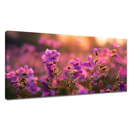 Malen Nach Zahlen XXL Blume 70x140cm, Malen Nach Zahlen Erwachsene Lila, Paint by Numbers mit Pinseln und Acrylfarben, DIY Ölgemälde Set Erwachsene für Zimmer Deko, Geschenke Frauen/ Männer Y3-1052 von Tamalsj