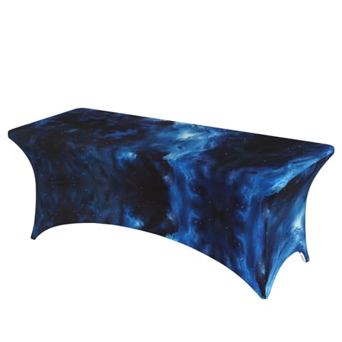 Blaue Galaxie-Druck, professionell, stilvoll, rechteckige Tischdecke, saubere Tischdecke, einfache Installation Blaue Galaxie-Druck, professionell, stilvoll, rechteckige Tischdecke, saubere Tischdecke, einfache Installation von Tamiger