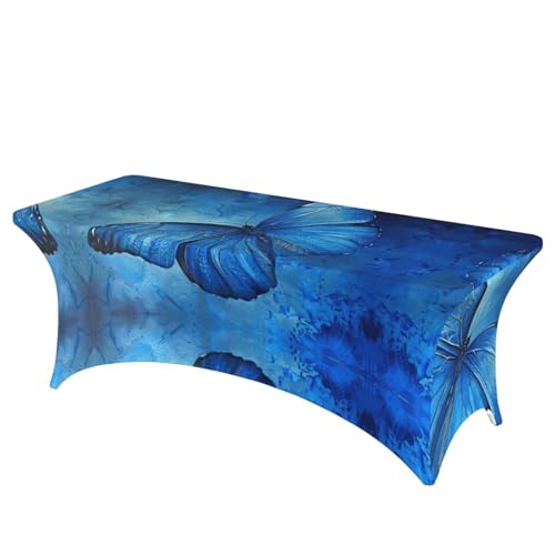 Blaue Tischdecke mit Schmetterlings-Druck, professionell, stilvoll, rechteckig, einfache Installation Blaue Tischdecke mit Schmetterlings-Druck, professionell, stilvoll, rechteckig, einfache Installation von Tamiger