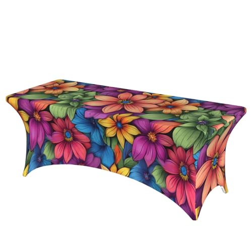 Bunte Tischdecke mit Blumendruck, professionell, stilvoll, rechteckig, saubere Tischdecke, einfache Installation Bunte Tischdecke mit Blumendruck, professionell, stilvoll, rechteckig, saubere Tischdecke, einfache Installation von Tamiger