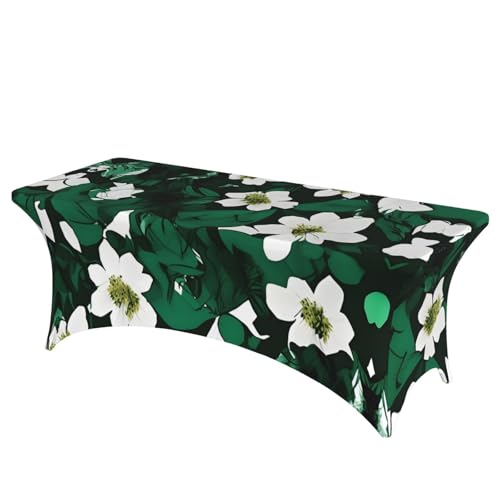 Hunter Green Floral Petals Pattern Print Professional stylish Rectangular Table Cover Clean Tablecloth Easy Installation Hunter Green Floral Petals Pattern Print Professional stylish Rectangular Table Cover Clean Tablecloth Easy Installation von Tamiger