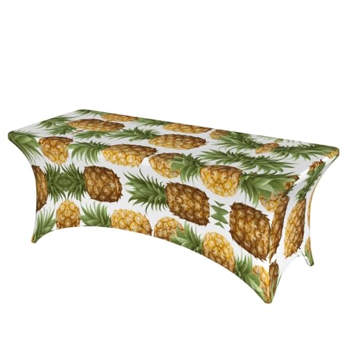 Professionelle, stilvolle, rechteckige Tischdecke mit Ananas-Druck, einfache Installation Professionelle, stilvolle, rechteckige Tischdecke mit Ananas-Druck, einfache Installation von Tamiger