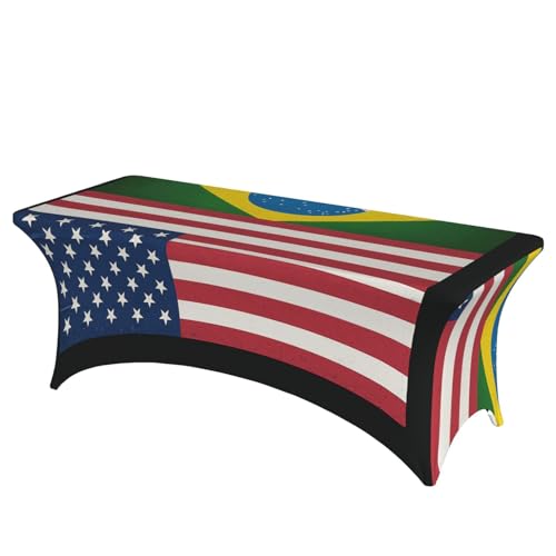 Professionelle, stilvolle, rechteckige Tischdecke mit Brasilien-Druck, saubere Tischdecke, einfache Installation Professionelle, stilvolle, rechteckige Tischdecke mit Brasilien-Druck, saubere Tischdecke, einfache Installation von Tamiger