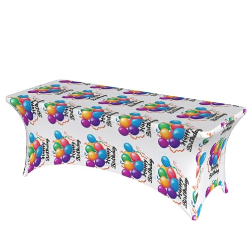 Professionelle, stilvolle, rechteckige Tischdecke mit "Happy Birthday"-Aufdruck, einfache Installation Professionelle, stilvolle, rechteckige Tischdecke mit "Happy Birthday"-Aufdruck, einfache Installation von Tamiger