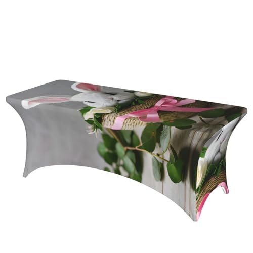 Professionelle, stilvolle, rechteckige Tischdecke mit Hasen-Rosetten-Druck, saubere Tischdecke, einfache Installation Professionelle, stilvolle, rechteckige Tischdecke mit Hasen-Rosetten-Druck, saubere Tischdecke, einfache Installation von Tamiger