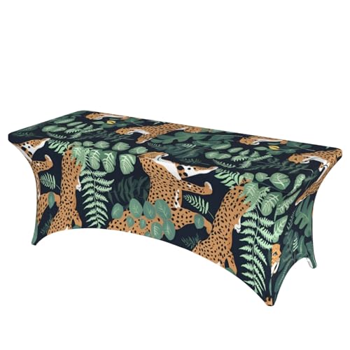Professionelle, stilvolle, rechteckige Tischdecke mit Leopardenmuster, einfache Installation Professionelle, stilvolle, rechteckige Tischdecke mit Leopardenmuster, einfache Installation von Tamiger