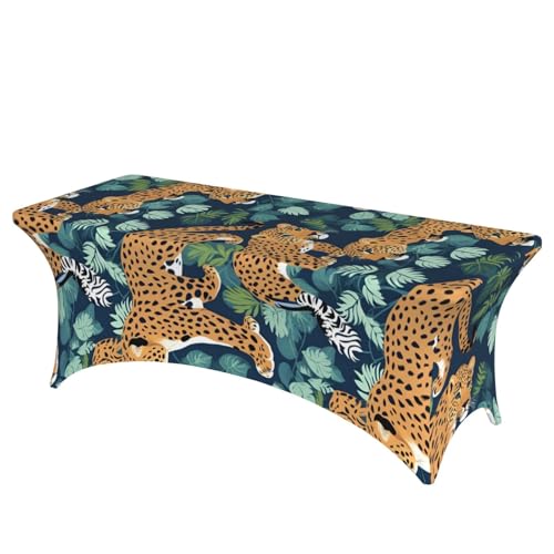 Professionelle, stilvolle, rechteckige Tischdecke mit Leopardenmuster, einfache Installation Professionelle, stilvolle, rechteckige Tischdecke mit Leopardenmuster, einfache Installation von Tamiger