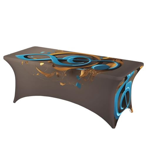 Professionelle, stilvolle, rechteckige Tischdecke mit Musiknoten-Druck, saubere Tischdecke, einfache Installation Professionelle, stilvolle, rechteckige Tischdecke mit Musiknoten-Druck, saubere Tischdecke, einfache Installation von Tamiger