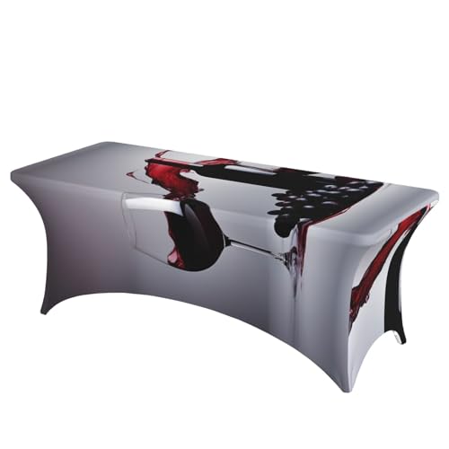 Professionelle, stilvolle, rechteckige Tischdecke mit Rotwein-Druck, einfache Installation Professionelle, stilvolle, rechteckige Tischdecke mit Rotwein-Druck, einfache Installation von Tamiger