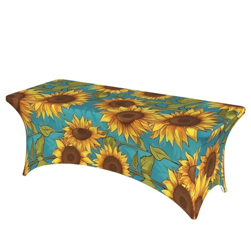 Professionelle, stilvolle, rechteckige Tischdecke mit Sonnenblumen-Druck, saubere Tischdecke, einfache Installation Professionelle, stilvolle, rechteckige Tischdecke mit Sonnenblumen-Druck, saubere Tischdecke, einfache Installation von Tamiger