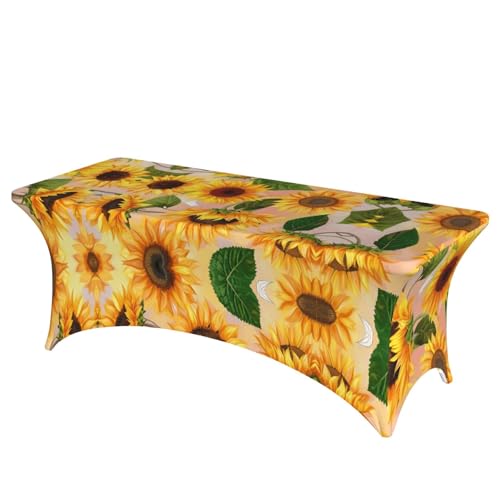 Professionelle, stilvolle, rechteckige Tischdecke mit Sonnenblumen-Druck, saubere Tischdecke, einfache Installation Professionelle, stilvolle, rechteckige Tischdecke mit Sonnenblumen-Druck, saubere Tischdecke, einfache Installation von Tamiger