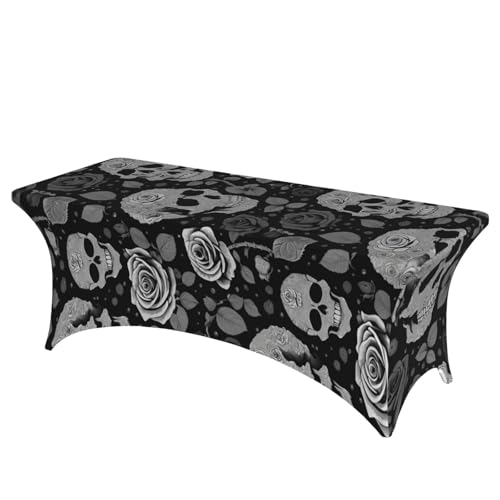 Professionelle, stilvolle, rechteckige Tischdecke mit Totenkopf-Druck, einfache Installation Professionelle, stilvolle, rechteckige Tischdecke mit Totenkopf-Druck, einfache Installation von Tamiger