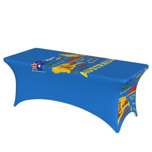 Professionelle, stilvolle rechteckige Tischdecke, Motiv: Australien-Karte, einfache Installation Professionelle, stilvolle rechteckige Tischdecke, Motiv: Australien-Karte, einfache Installation von Tamiger