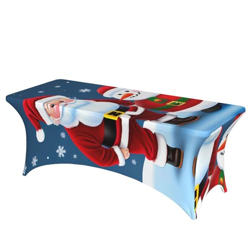 Professionelle, stilvolle rechteckige Tischdecke, Motiv: Weihnachtsmann und Schneemann, einfache Installation Professionelle, stilvolle rechteckige Tischdecke, Motiv: Weihnachtsmann und Schneemann, einfache Installation von Tamiger