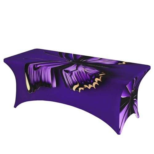 Rechteckige Tischdecke, niedlicher violetter Schmetterlings-Druck, professionell, stilvoll, einfache Installation Rechteckige Tischdecke, niedlicher violetter Schmetterlings-Druck, professionell, stilvoll, einfache Installation von Tamiger