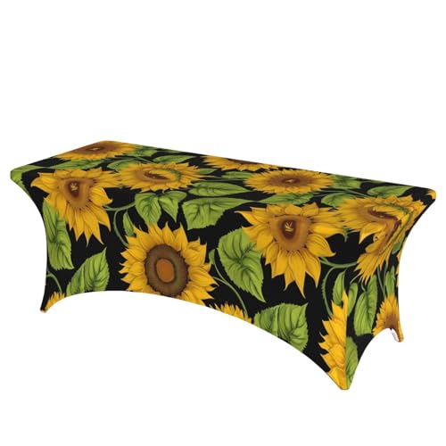 Sonnenblumenmuster-Druck, professionell, stilvoll, rechteckige Tischdecke, saubere Tischdecke, einfache Installation Sonnenblumenmuster-Druck, professionell, stilvoll, rechteckige Tischdecke, saubere Tischdecke, einfache Installation von Tamiger