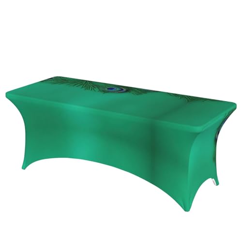 Tischdecke, Motiv: grüne Pfauenfedern, professionell, stilvoll, rechteckig, einfache Anbringung Tischdecke, Motiv: grüne Pfauenfedern, professionell, stilvoll, rechteckig, einfache Anbringung von Tamiger