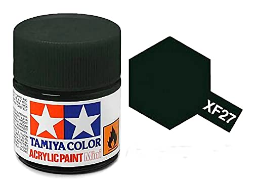 Tamiya Acrylfarbe matt 10 ml XF-27 Black Green von TAMIYA