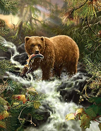 Tamseen DIY Diamond Painting Tiere Tragen, 5D Diamant Painting Bilder Landschaft, Diamant Painting Kunst Bild Kinder Erwachsene Strass Kreuzstich Sets Für Stickerei Die Wände dekorieren 30X40 cm von Tamseen