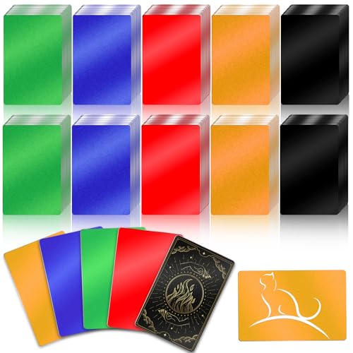 Tandefio Visitenkarten-Rohlinge aus Metall, Großpackung, Aluminiumblech, Visitenkarten, 8,6 x 5,4 cm, zum Personalisieren von Büronamen, Lasergravur, CNC-Abschluss, Geschenk, mehrfarbig, 1000 Stück Tandefio Visitenkarten-Rohlinge aus Metall, Großpackung, Aluminiumblech, Visitenkarten, 8,6 x 5,4 cm, zum Personalisieren von Büronamen, Lasergravur, CNC-Abschluss, Geschenk, mehrfarbig, 1000 Stück von Tandefio