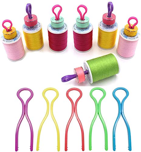 Tangger 100 PCS Spulenfadenhalter Clips Spulenhalter Bobbin Nähmaschine, Flach Bobbin Buddies Spulenhalter Nähen Spulenfaden-Halterungen für Nähmaschinen-Zubehör für Garnspule,5 Farben Tangger 100 PCS Spulenfadenhalter Clips Spulenhalter Bobbin Nähmaschine, Flach Bobbin Buddies Spulenhalter Nähen Spulenfaden-Halterungen für Nähmaschinen-Zubehör für Garnspule,5 Farben von Tangger