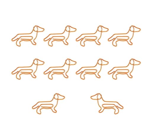 10 Stück orangefarbene Büroklammern in Dackel-Form, niedliche Büroklammern in Hundeform, dekorative Lesezeichen-Clips, lustige Geschenke für Frauen, Männer, Hundeliebhaber 10 Stück orangefarbene Büroklammern in Dackel-Form, niedliche Büroklammern in Hundeform, dekorative Lesezeichen-Clips, lustige Geschenke für Frauen, Männer, Hundeliebhaber von Tangseajiao