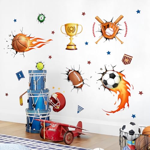 Tanlaby 3D Fußball Wandtattoo Junge Durchbruch Fußball Wandaufkleber Sport Bälle Fußball Rugby Baseball Wandsticker für Junge Babyzimmer Wohnzimmer Schlafzimmer Kinderzimmer Wanddekoration Tanlaby 3D Fußball Wandtattoo Junge Durchbruch Fußball Wandaufkleber Sport Bälle Fußball Rugby Baseball Wandsticker für Junge Babyzimmer Wohnzimmer Schlafzimmer Kinderzimmer Wanddekoration von Tanlaby