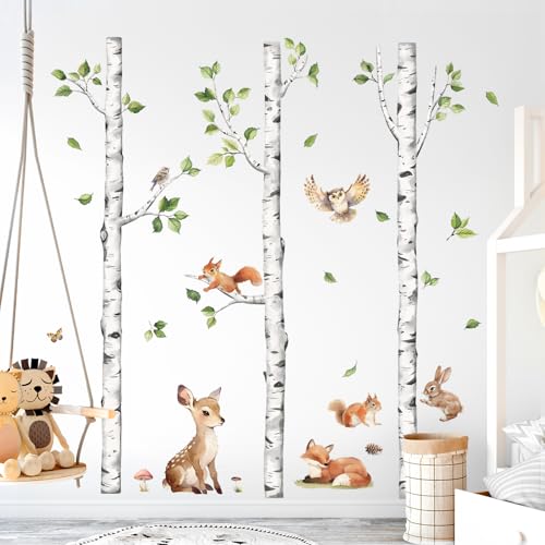 Tanlaby Baum Birke Wandsticker Waldtiere Wandaufkleber Tiere Eule Rehe Füchse Wanddeko für Babyzimmer Spielzimmer Wandbild Kinderzimmer Schlafzimmer Wohnzimmer Tanlaby Baum Birke Wandsticker Waldtiere Wandaufkleber Tiere Eule Rehe Füchse Wanddeko für Babyzimmer Spielzimmer Wandbild Kinderzimmer Schlafzimmer Wohnzimmer von Tanlaby