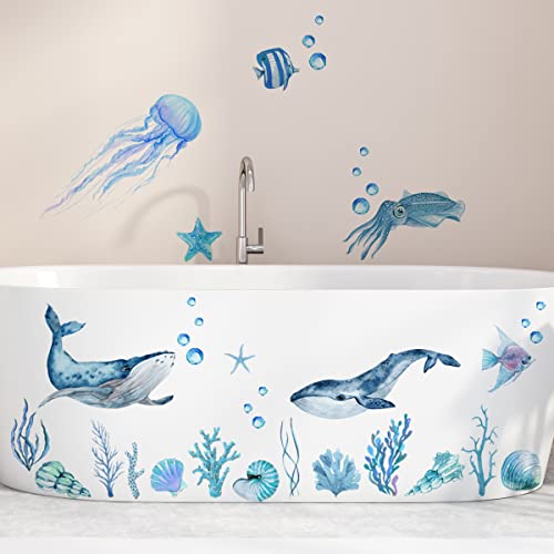 Tanlaby Unter dem Meer Wandaufkleber Blauer Ozean Wal Wandaufkleber Unter dem Meer Quallen Oktopusse Wandaufkleber Selbstklebende Meerestier-Wandaufkleber für Kinderzimmer Living Room Bedroom Bathroom Tanlaby Unter dem Meer Wandaufkleber Blauer Ozean Wal Wandaufkleber Unter dem Meer Quallen Oktopusse Wandaufkleber Selbstklebende Meerestier-Wandaufkleber für Kinderzimmer Living Room Bedroom Bathroom von Tanlaby