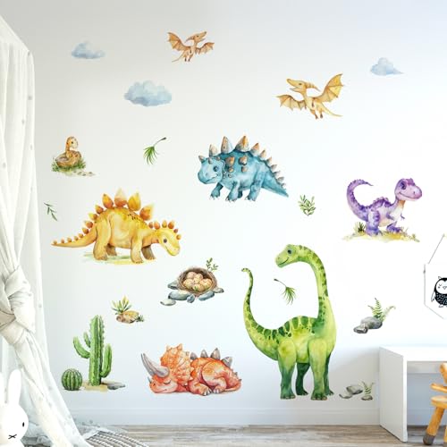 Tanlaby Wandtattoo Dinosaurier Set Wandsticker Dschungel Dino Kaktus Wandaufkleber Aquarell Dino Wanddeko Sticker für Jungen Babyzimmer Kinderzimmer Spielzimmer Tanlaby Wandtattoo Dinosaurier Set Wandsticker Dschungel Dino Kaktus Wandaufkleber Aquarell Dino Wanddeko Sticker für Jungen Babyzimmer Kinderzimmer Spielzimmer von Tanlaby