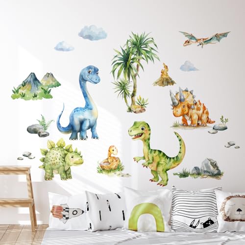 Tanlaby Wandtattoo Dinosaurier Wandaufkleber Dschungel Dino Palme Baum Wandsticker Aquarell Dino Wanddeko Sticker für Jungen Babyzimmer Kinderzimmer Spielzimmer Tanlaby Wandtattoo Dinosaurier Wandaufkleber Dschungel Dino Palme Baum Wandsticker Aquarell Dino Wanddeko Sticker für Jungen Babyzimmer Kinderzimmer Spielzimmer von Tanlaby