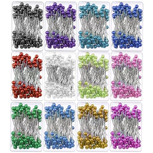 Tanstic 1200Pcs 12 Colors Sewing Pins Kit, 1.57 Inch Straight Pins with Colored Heads, Pearlized Ball Head Quilting Pins Craft Positioning Pins for Dressmaker, Jewelry DIY Decoration, Sewing Projects Tanstic 1200Pcs 12 Colors Sewing Pins Kit, 1.57 Inch Straight Pins with Colored Heads, Pearlized Ball Head Quilting Pins Craft Positioning Pins for Dressmaker, Jewelry DIY Decoration, Sewing Projects von Tanstic