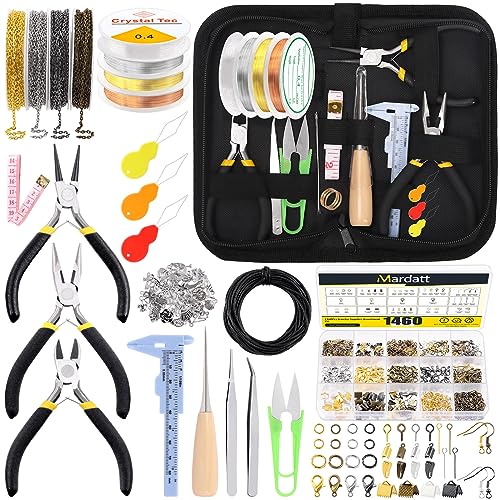 Tanstic 1588Pcs Jewelry Making Supplies Kit, Jewelry Making Kit with Jewelry Making Tools, Jewelry Pliers, Jewelry Wires, Jewelry Jump Rings Findings and Storage Bag for Jewelry Repair and Beading von Tanstic